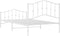 vidaXL - Bedframe - met - hoofd- - en - voeteneinde metaal - wit - 100x200 - cm