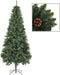 vidaXL - Kunstkerstboom - met - verlichting - kerstballen - dennenappels - 210 - cm