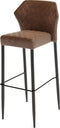 Louis Stapelbare barkruk cognac, Kunstleder, brandvertragend - SET VAN 2