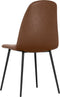 vidaXL - Eetkamerstoelen - 2 - st - 45x54,5x83 - cm - kunstleer - glanzend - bruin