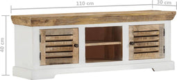 vidaXL - Tv-meubel - 110x30x40 - cm - massief - mangohout