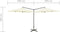 vidaXL - Parasol - dubbel - met - stalen - paal - 600 - cm - zandkleurig