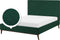 BAYONNE - Tweepersoonsbed - Groen - 140 x 200 cm - Fluweel