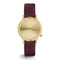 Komono - Dames Horloge Estelle - Goud/Burgundy - Ø 36mm