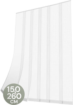 O'DADDY® Lamellenhor - Vliegengordijn - Zelfsluitend - Glasvezel - Wit - 150x260 cm