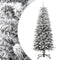 vidaXL - Kunstkerstboom - met - sneeuw - smal - 120 - cm - PVC - en - PE