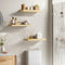 WOLTU RG9372kei - Wandplank - MDF hout PVC fineer - 40 x 22,9 x 3,8 cm - geel eiken