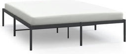 vidaXL - Bedframe - metaal - zwart - 140x190 - cm