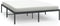 vidaXL - Bedframe - metaal - zwart - 140x190 - cm