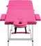 vidaXL - Massagetafel - inklapbaar - 3 - zones - aluminum - roze