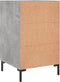 vidaXL - Nachtkastje - 40x40x66 - cm - bewerkt - hout - betongrijs