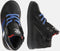 Pinocchio P1174 - Hoge sneakers - Zwart leer met blauwe nubuck en metallic zilver - Maat 22