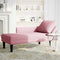vidaXL - Chaise - longue - met - kussen - en - rechterarmleuning - fluweel - roze