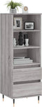 vidaXL - Hoge - kast - 40x36x110 - cm - bewerkt - hout - grijs - sonoma