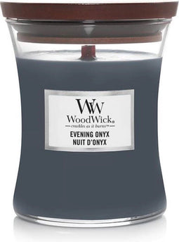 Woodwick Evening Onyx Medium Candle - Geurkaars