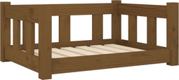 vidaXL - Hondenmand - 65,5x50,5x28 - cm - massief - grenenhout - honingbruin