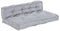 vidaXL - Pallet - Sofa - Kussen - met - Rugsteun - Grijs - Stof
