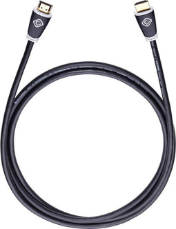 Oehlbach 126 HDMI-kabel HDMI Aansluitkabel HDMI-A-stekker, HDMI-A-stekker 0.75 m Zwart 4K UHD, Vergulde steekcontacten