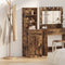 vidaXL - Hoge - Kast - in - Gerookt - Eiken, - 40x41x135 - cm, - Gemaakt - van - Engineered - Wood