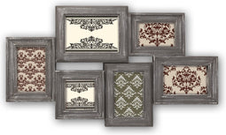 ZEP - Multi Fotolijst Limerick grijs voor foto's 1x 9x13, 1x 10x10, 3x 10x15, 1x 13x18 (afmeting 65x37,5 cm) - HA66K