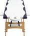 vidaXL - Massagetafel - inklapbaar - 3 - zones - hout - wit - en - paars