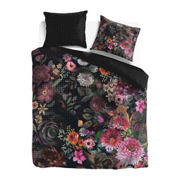 Melli Mello Rock & rose Duvet cover Black - 200x200/220CM (+2x 70x60CM pillowcase 2pcs.)