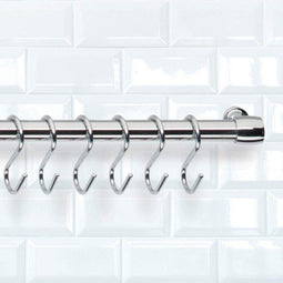 Haak voor ophanging Metaltex Lonardo Verchroomd Metaal 6,5 cm 6 Onderdelen