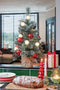 Black Box Trees Kaprun - Kunstkerstboom met LED verlichting - H60 x Ø39 cm Groen frosted Rood