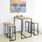 Hoge Bartafel - Bartafel met 4 Krukken - Modern Industrieel Design - Beige
