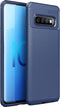 iMoshion Hoesje Geschikt voor Samsung Galaxy S10 Hoesje Siliconen - iMoshion Carbon Softcase Backcover - Blauw