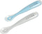 Béaba Siliconen Baby Lepels - Set van 2 - Zacht & Ergonomisch - Blauw/Grijs