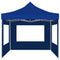 vidaXL - Partytent - inklapbaar - met - wanden - 3x3 - m - aluminium - blauw