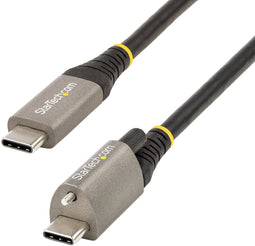 Startech.com USB31CCTLKV1M - USB-C Kabel - 10Gbps 100W Power Delivery DP Alt Mode - Grijs Zwart