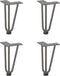 vidaXL - Haarspeld - tafelpoten - 4 - st - 20 - cm - massief - staal - naturel