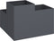 vidaXL - Tuinplanter - 80x80x60 - cm - Antraciet - Staal