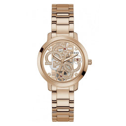 Guess Quattro Clear GW0300L3 Horloge - Staal - Rosékleurig - Ø 36 mm