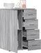 vidaXL - Dressoir - 59x39x80 - cm - bewerkt - hout - grijs - sonoma - eikenkleurig