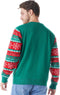 Grappige Kersttrui Heren Groen One Size met Pailletten