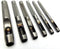 GEKO Lederen holpijp set - 6 punches 2.8-8 mm - Gereedschapsstaal - (6 stuks)