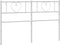 vidaXL - Hoofdbord - 120 - cm - metaal - wit