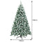 Coast 180 cm - Kunstmatige Kerstboom - 250 warme LED-lichten - Groen met sneeuw