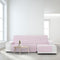 Hoes voor chaise longue met korte armleuning rechts Eysa MONTBLANC Roze 100 x 110 x 290 cm