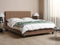 ROCHELLE - Tweepersoonsbed - Bruin - 160 x 200 cm - Polyester