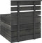 vidaXL - 2-delige - Loungeset - pallet - massief - grenenhout - donkergrijs