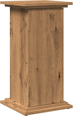 vidaXL - Sokkel - met - opbergruimte - 31x30x60 - cm - hout - artisanaal - eikenkleur