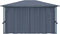 vidaXL - Prieel - met - gordijn - 400x300 - cm - aluminium - antraciet