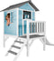 AXI Beach Lodge XL Speelhuis in Caribisch Blauw - Met Verdieping en Witte Glijbaan - Speelhuisje voor de tuin / buiten - FSC hout - Speeltoestel voor kinderen
