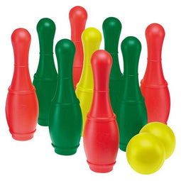Rolly Toys kegelset junior 26 cm 11-delig rood/geel/groen