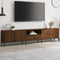 vidaXL - Tv-meubel - met - lade - 200x25x44 - cm - bewerkt - hout - bruin - eikenkleur