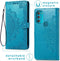 iMoshion Hoesje Geschikt voor Motorola Moto G71 Hoesje Met Pasjeshouder - iMoshion Mandala Bookcase - Turquoise